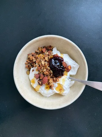 Granola med grønne linser