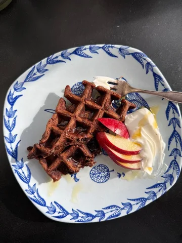 Chokoladevafler med sorte bønner