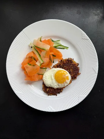 Rösti med belugalinser